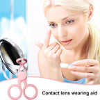 Compact and portable contact lens aid, ideal for travel and daily use.