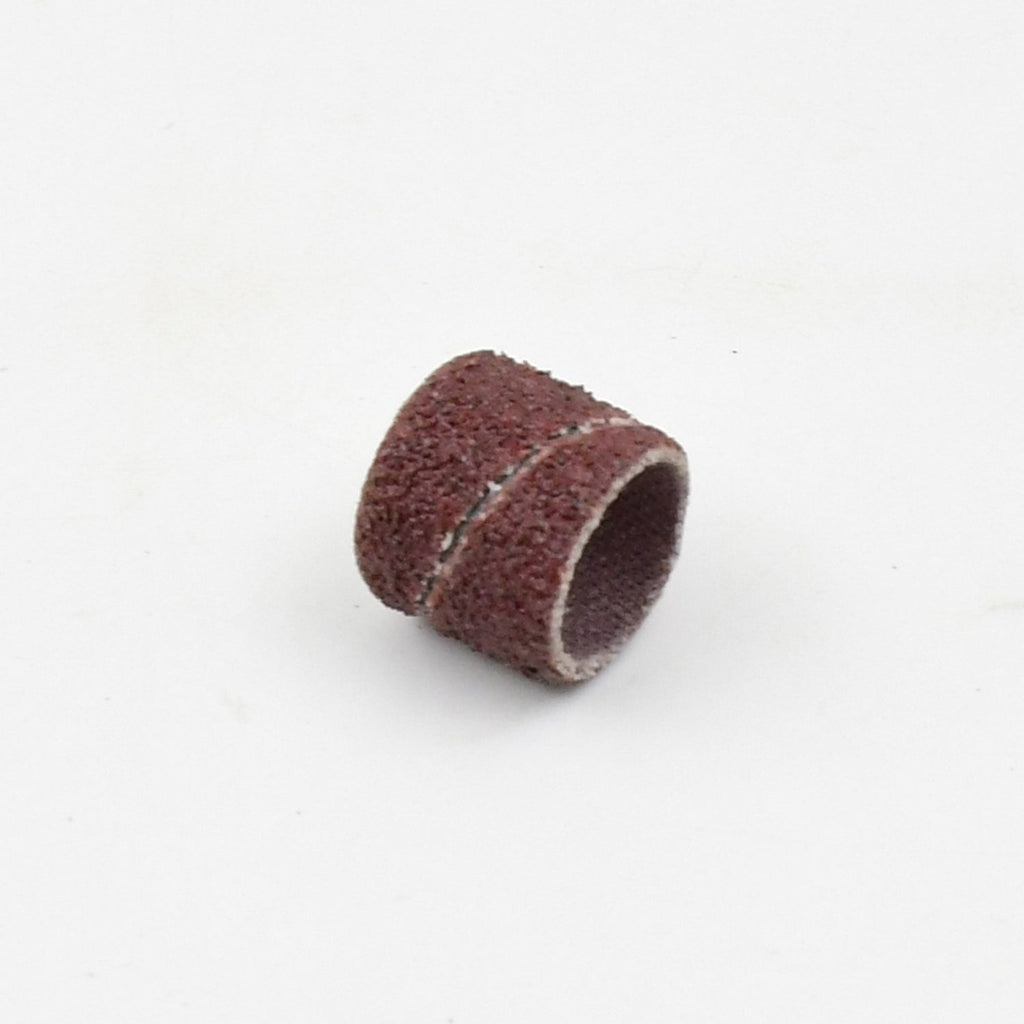 A mandrel for rotary tools, demonstrating how sanding sleeves attach.