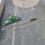 Close-up of the dense, soft bristles on the triangle mop head, ideal for effective cleaning.