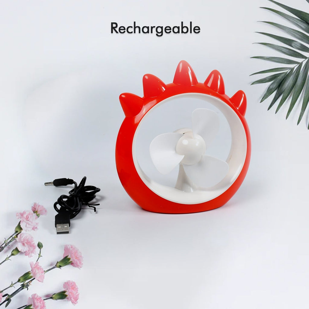 Compact rechargeable table fan