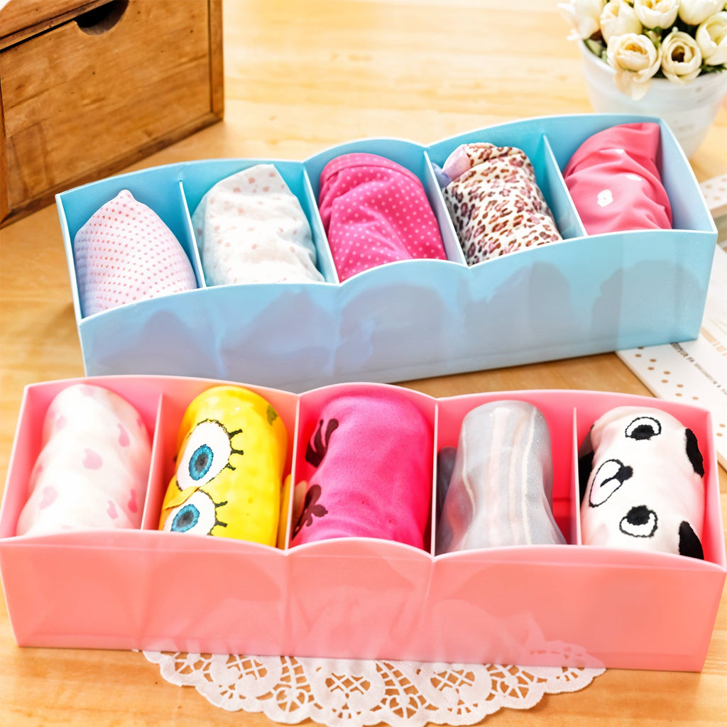 Multi-purpose storage organizer boxes for various small items like stationery and jewelry.