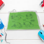 Clear reusable plastic zip pouch, versatile for travel, daily use, and school.