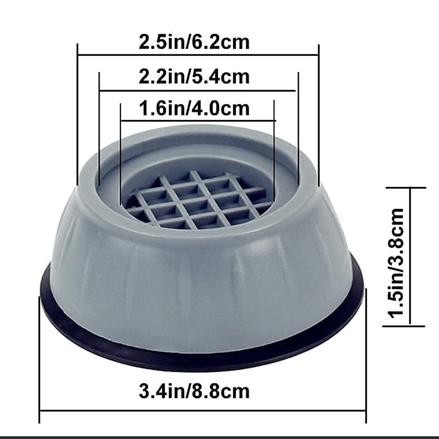 Step-by-step guide showing easy installation of anti vibration pads.