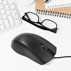Top-down view of the X2 Wired Optical Mouse, showing its scroll wheel and buttons.