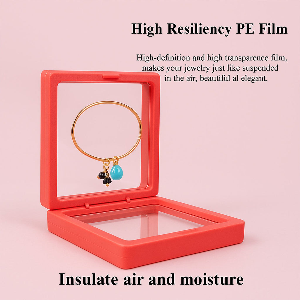Compact transparent display box ideal for retail exhibitions and personal jewellery collection presentation