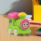 Angled view showing pencil holes and Thomas the Tank Engine artwork