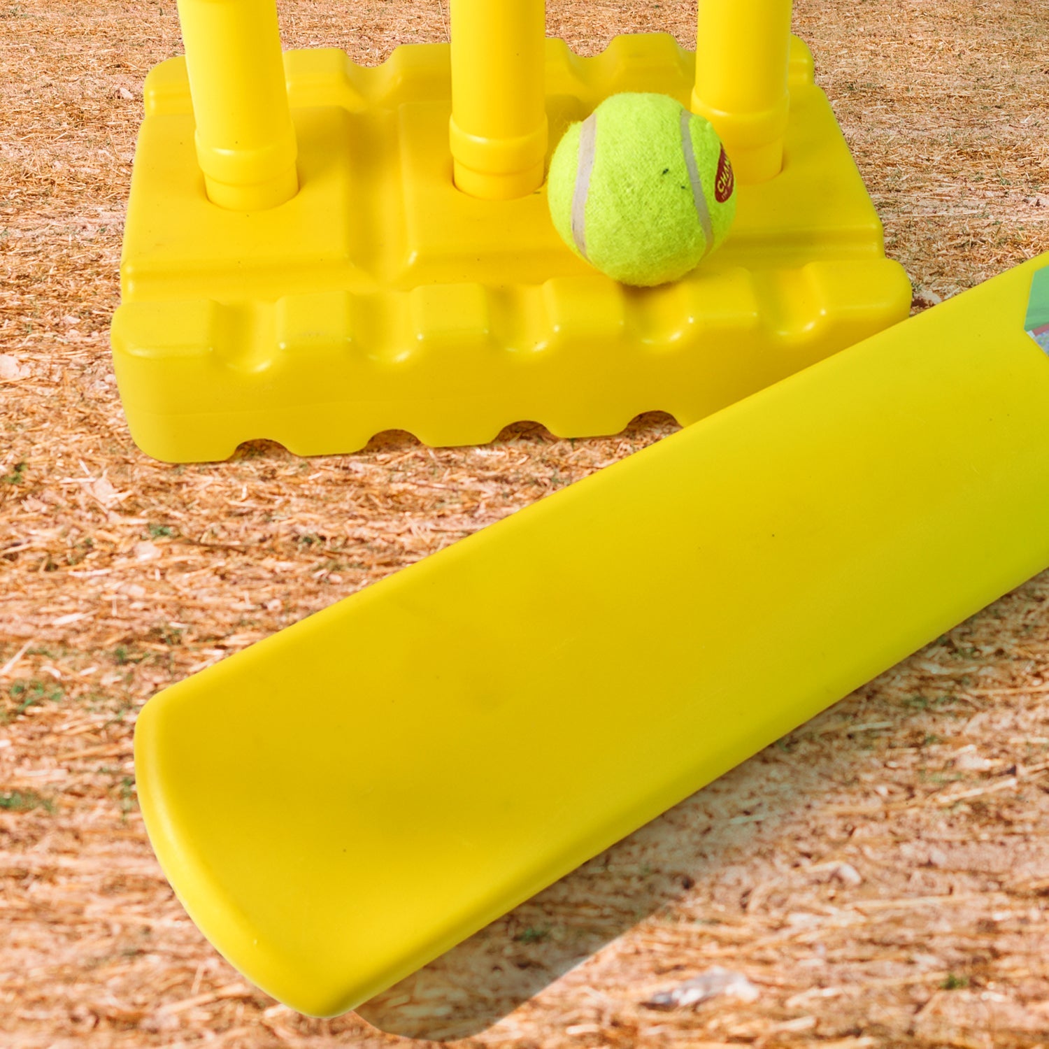 Aditi Kids Cricket Kit laid out on a grassy field, ready for an exciting game.
