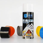 Close-up of the waterproof sealant spray creating a flexible barrier on a surface.