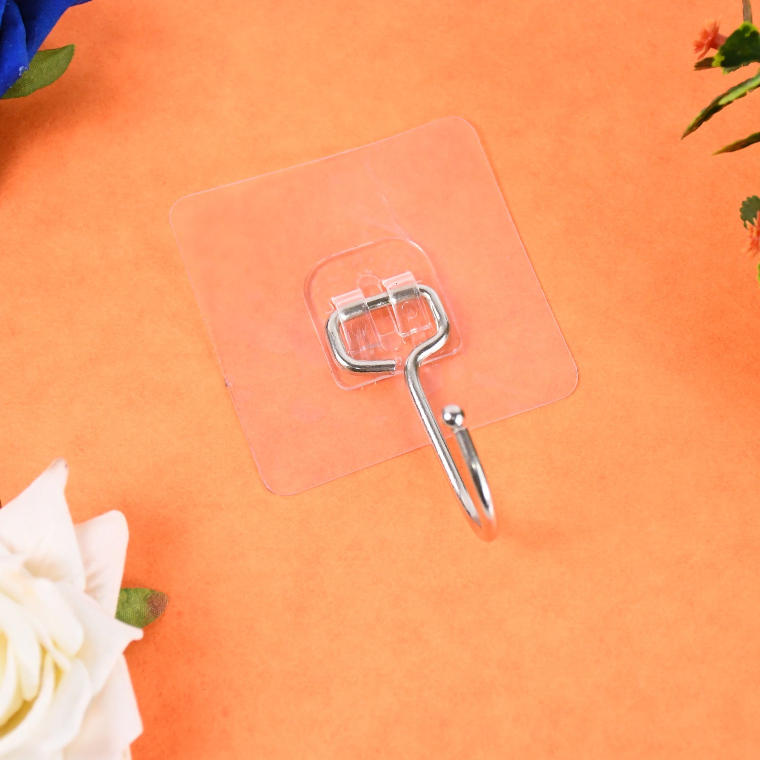 PureHold stainless steel adhesive wall hook with waterproof PVC backing