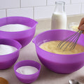 Mix & Measure Prep Bowl Set with handle and pouring spout in lavender color