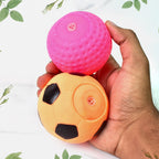 Close-up of a non-toxic play ball from the Kids Squeeze Ball Set, showcasing its soft texture.
