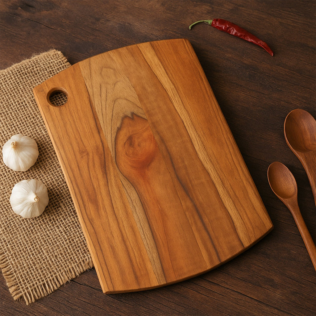 Multipurpose heavy duty kitchen chopping board made of teak wood