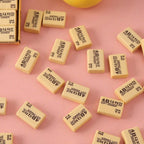 A rectangular bright yellow 4B eraser ready for school or office tasks.