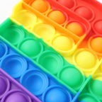 Close detail of silicone texture on Pop It fidget toy bubbles