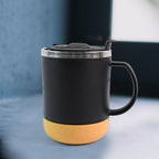 Double-wall insulated mug keeping hot and cold drinks longer
