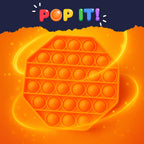 Hexagon Pop It Fidget Toy angled view
