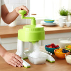 Portable snow cone ice maker manual hand crank machine
