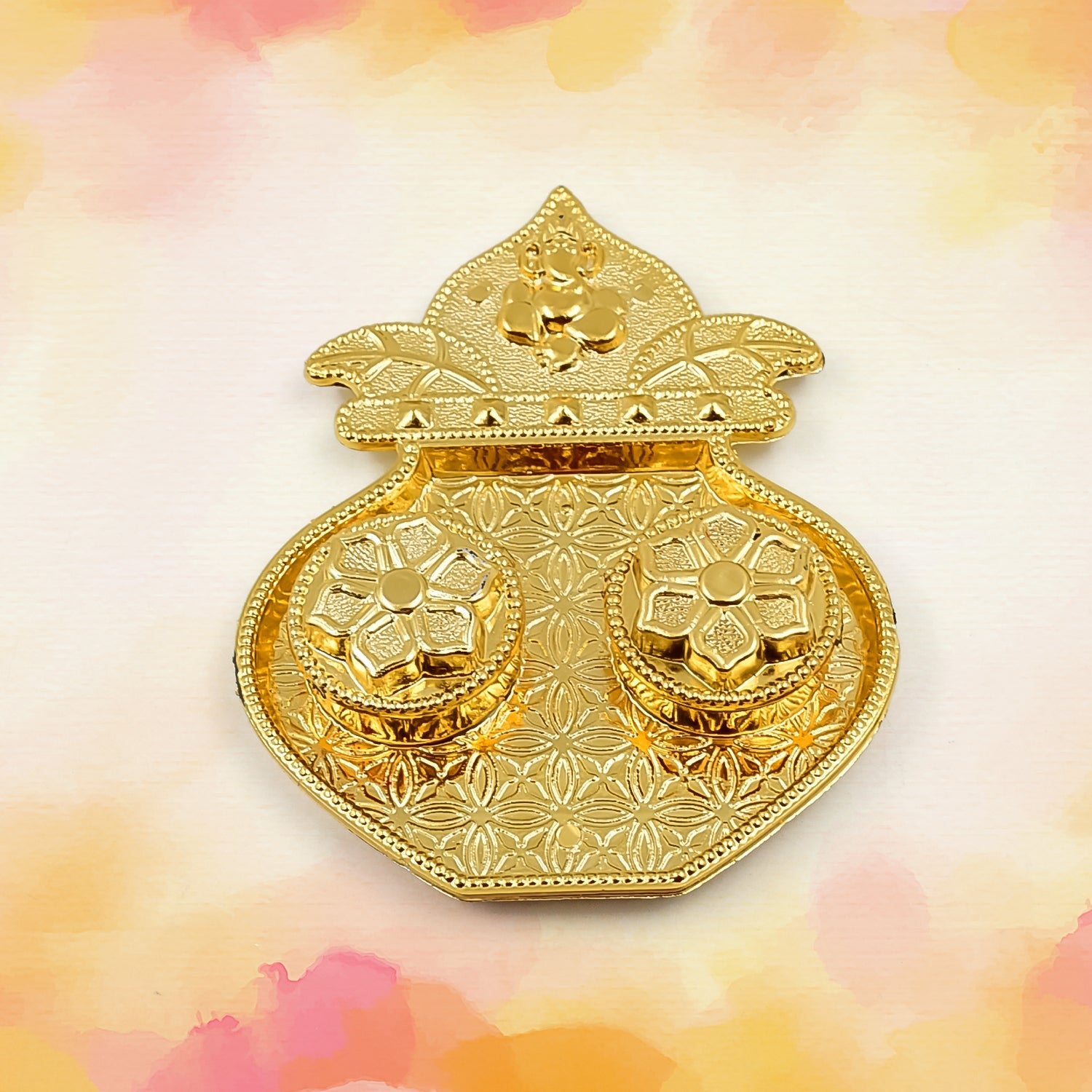 Elegant Kalash shape Puja Thali, ideal for Raksha Bandhan rituals.
