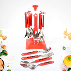 The complete dining cutlery set showcasing its modern and sturdy design.