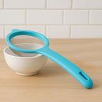 Kadak mesh strainer in use for brewing tea