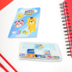 Child-safe eraser and sharpener, essential items in the Kids Stationery Kit.