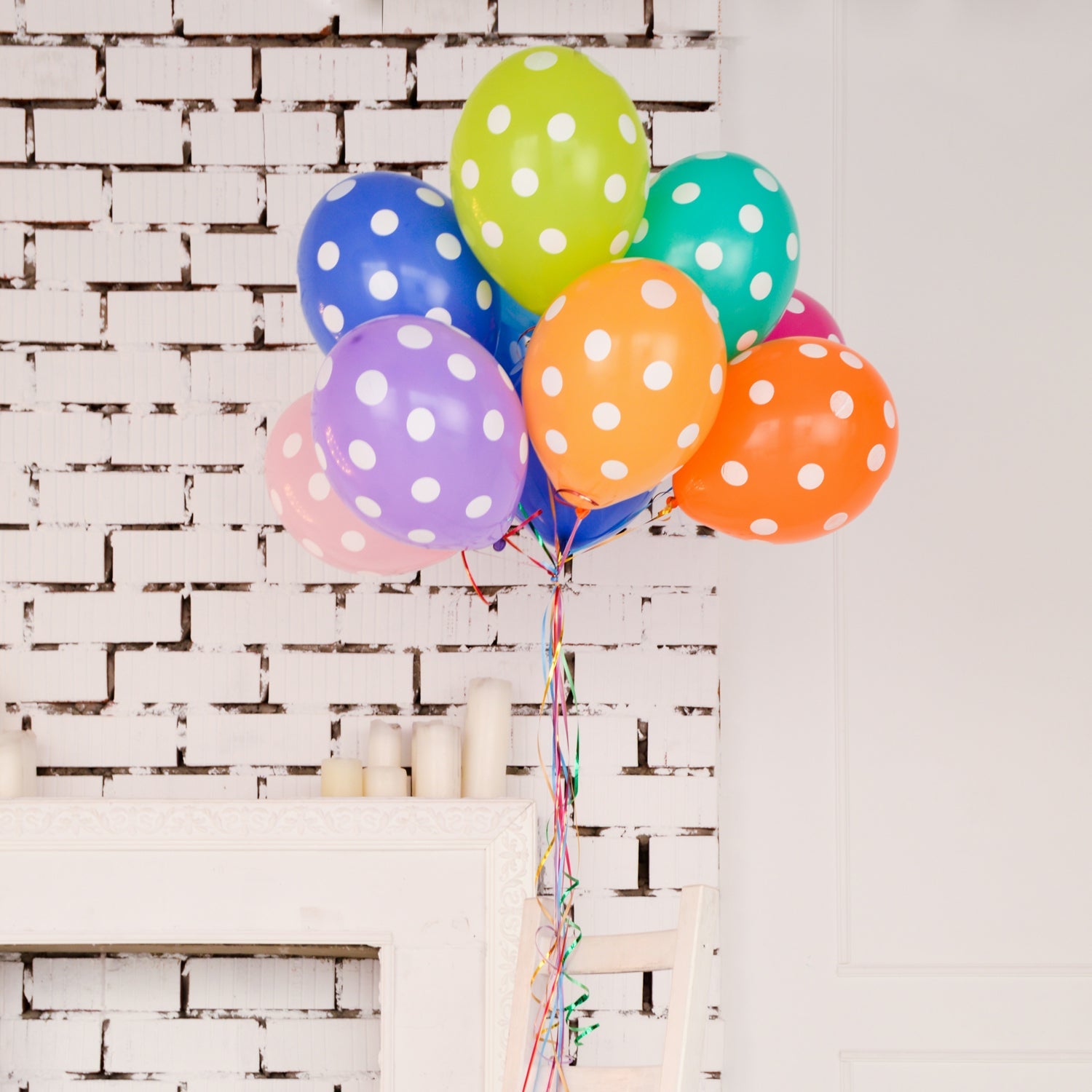 Vibrant multicolor Party Balloons arranged for a festive celebration.
