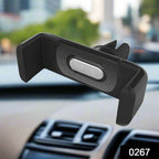 Smartphone securely held by the Car Air Vent Mount inside a car's dashboard.