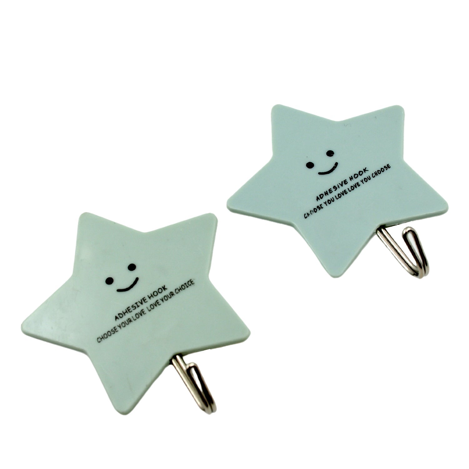 Close-up view of the robust adhesive backing on a GlimmerHome plastic sticky hook.