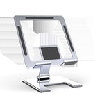 Multi-angle adjustable phone and tablet holder demonstrating versatile viewing positions.