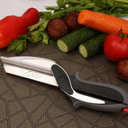 The 2-in-1 Food Chopper's safety latch and detachable blade for easy cleaning.