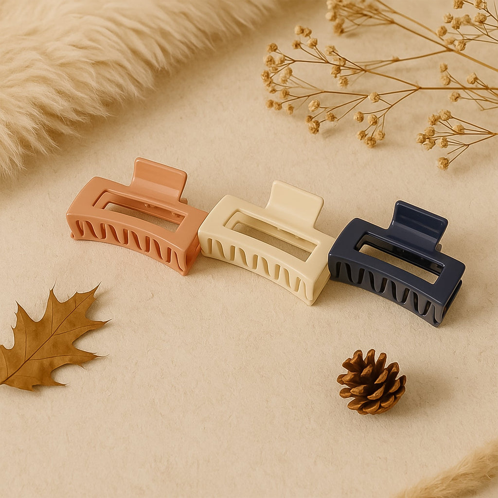 Trendy matte hair claw clip suitable for medium to thick hair