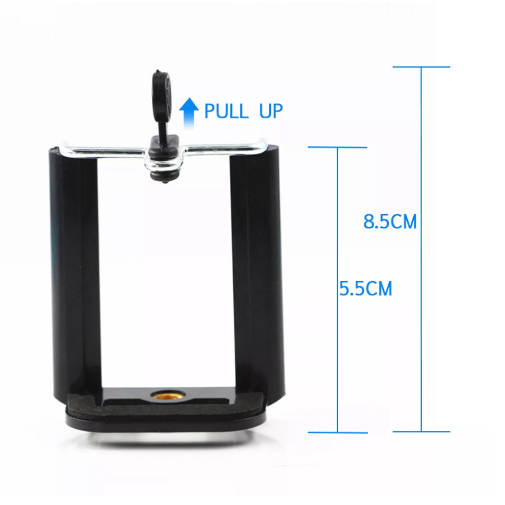 Side view of the mobile holder attachment, highlighting its durable construction.