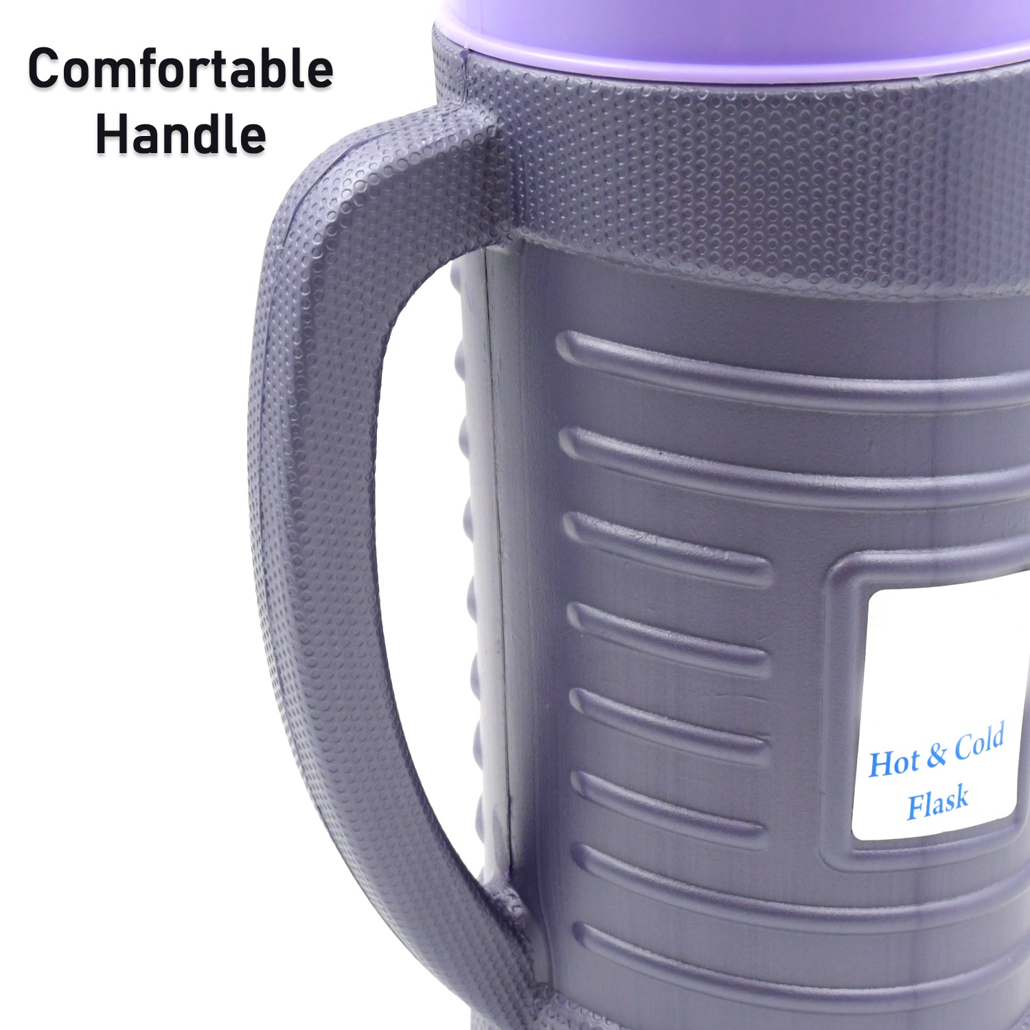 Portable insulated flask, ideal for travel and daily use.