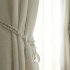 Premium crystal and pearl curtain tieback for windows