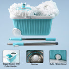 Adjustable stainless steel telescopic handle of spin mop for comfortable use