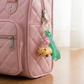 Kids cartoon bag accessory keychain with durable metal ring