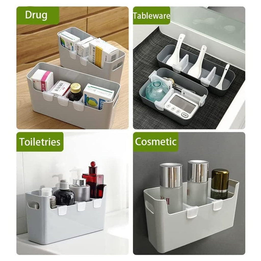 Plastic storage basket partition designed for efficient fridge organisation
