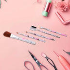 Decorative floral makeup brushes perfect for precise cosmetic application