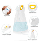 Resealable airtight storage bag with leak-proof screw cap