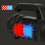 Side view of the multi-functional SOS Light with Toolbox, showcasing its robust ABS casing.