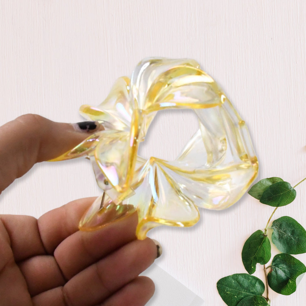 Closeup of matte finish hair clamp grip showcasing texture