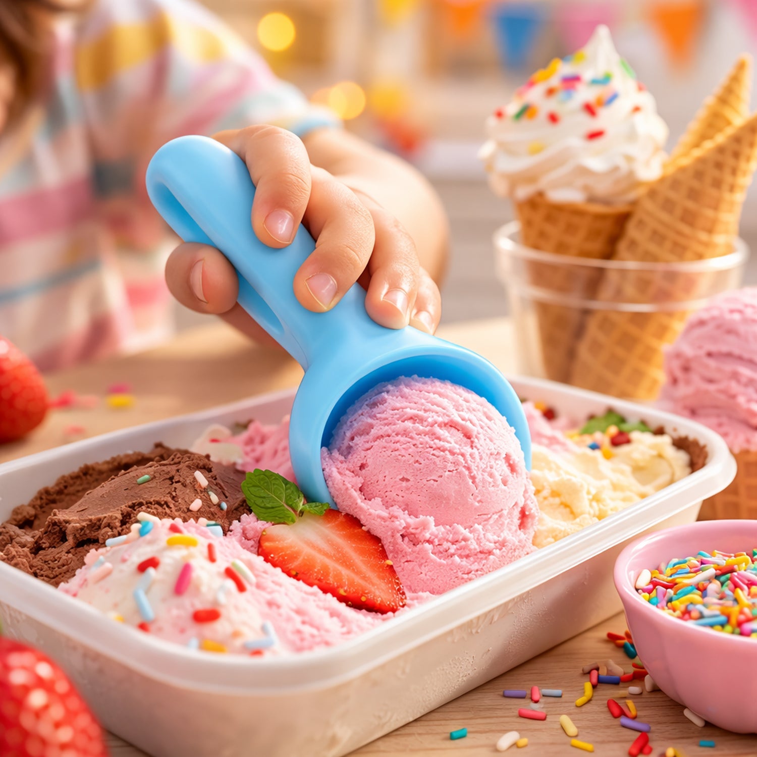 Dessert scoop spoon for kitchen use
