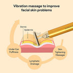 Ergonomic golden facial massager for enhanced circulation.