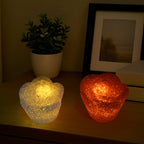 Group of unique LED Crystal Night Lights in various shapes, perfect for home decor.