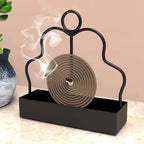 Open frame mosquito coil holder for easy coil placement and removal