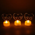 Couple gift set with heart-shaped love décor and roses