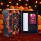 Stainless steel bottle included in rose almonds gift hamper set