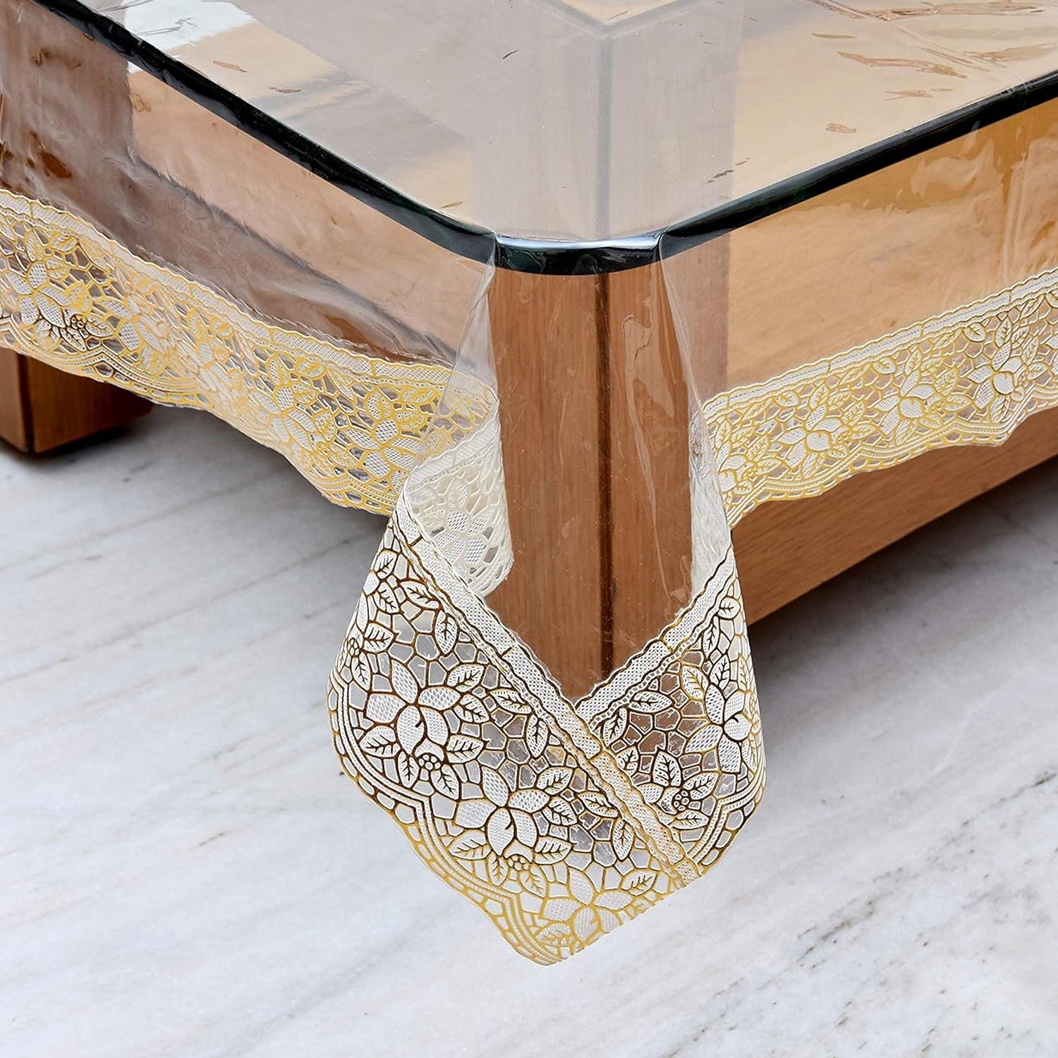 Decorative border plastic table cover sheet for home and kitchen