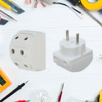 Tetherix 2-pin multi-plug socket, designed for Indian sockets.