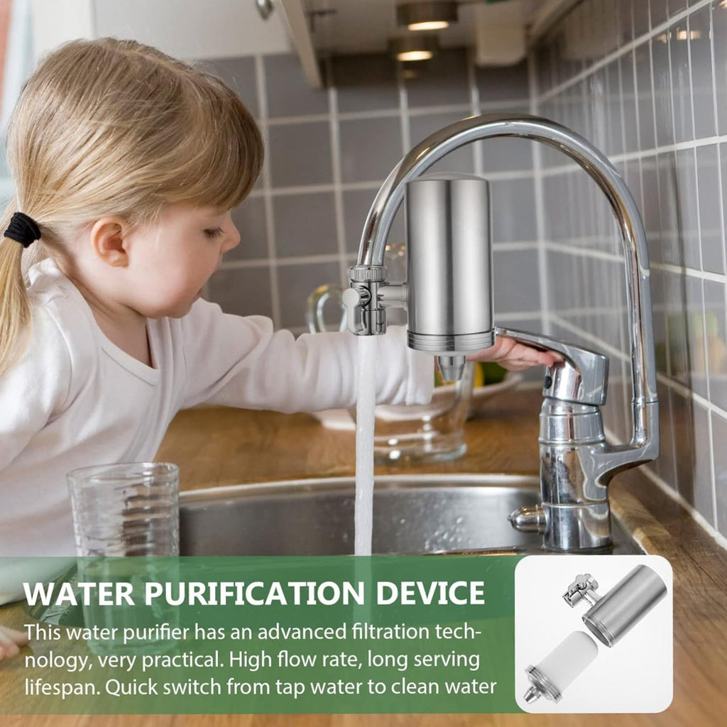An infographic visually detailing the simple, tool-free installation steps for the ChillPour faucet water filter.
